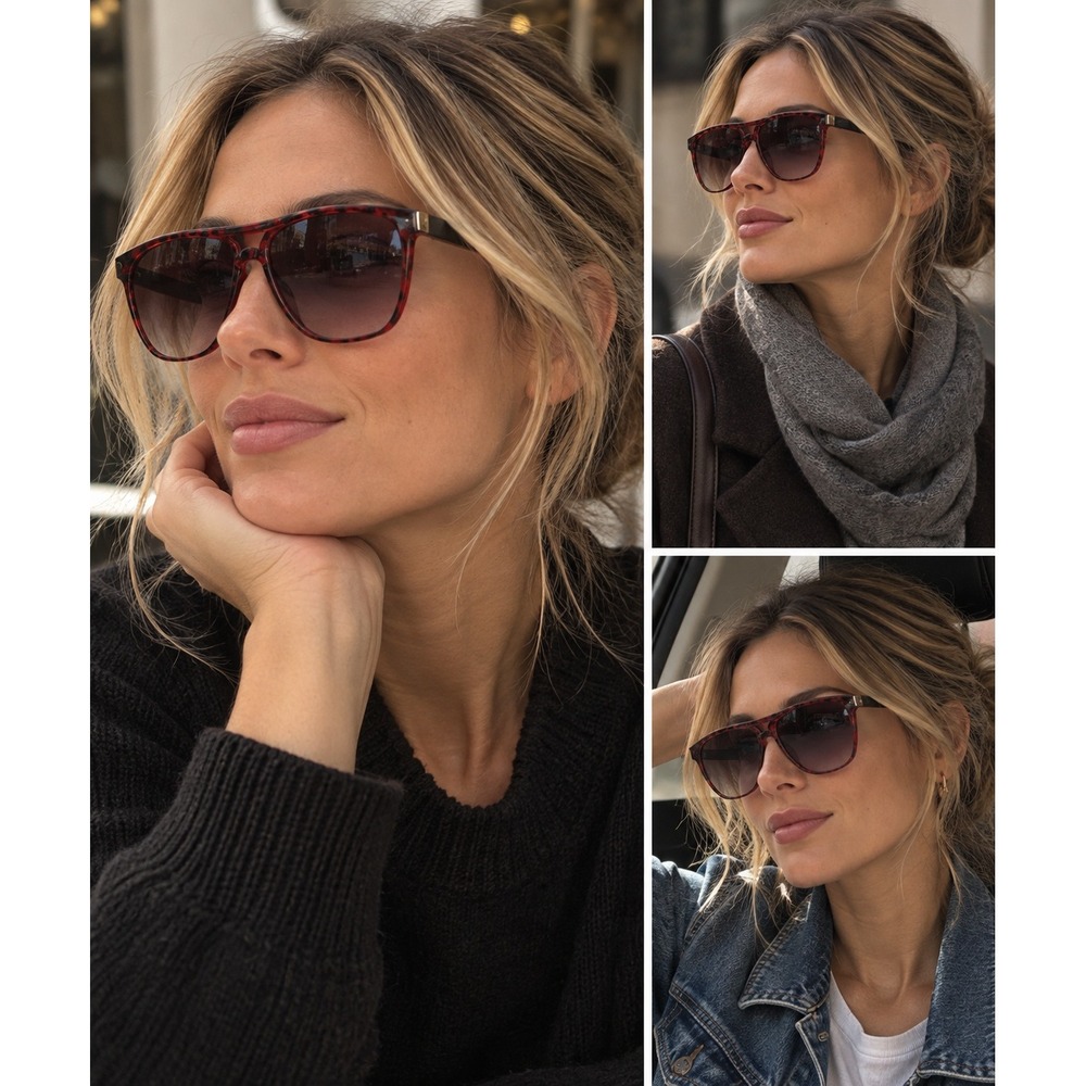 Ellesse VTG fall shades italian 70s style glam purple gray lens guc golden girl